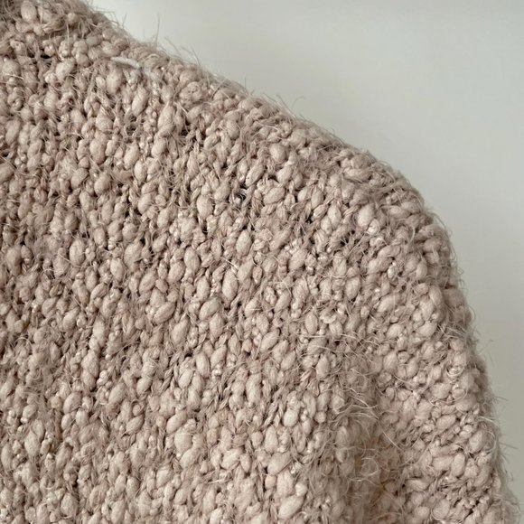 Yes Lola Dusty Pink Boucle Turtleneck Sweater, Size S - Picture 5 of 7